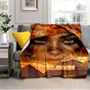 1PC Custom Name "Golden Desert Dreams" flannel blanket versatile,all-season throw suitable for the living room,bedroom,camping,travel,and gift