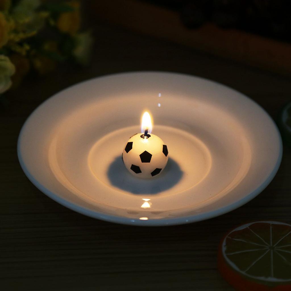 6Pcs Cute Soccer Ball Football Birthday Party Cake Candles Decorations Supplies For Kids