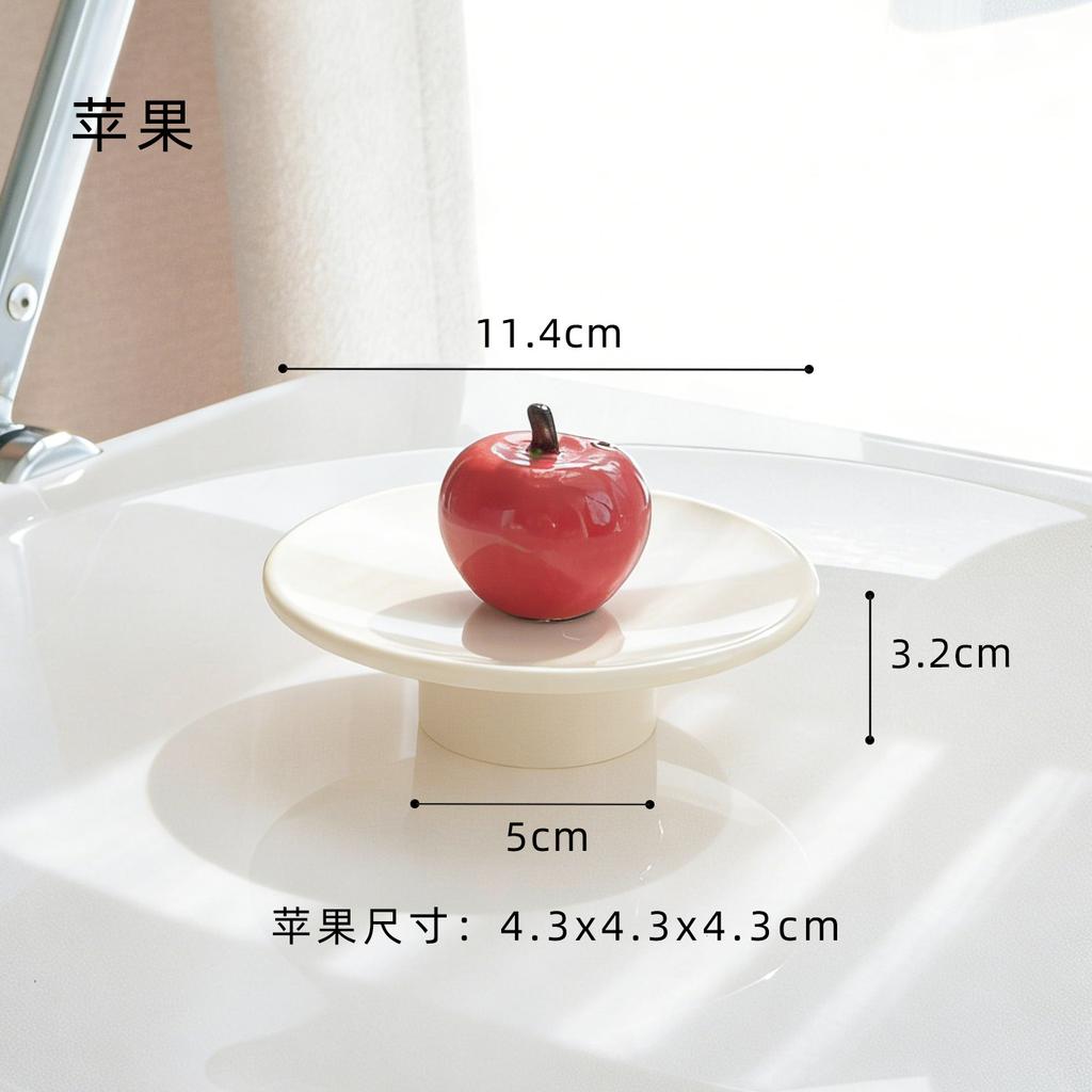 Creative Fruit Shaped Incense Holder, 3D Cute Incense Insertion Plate Decoration, Banana and Apple