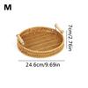 1Pc Plastic Tray Sundry Organizer Tray With Wooden Handle Desktop Decoration Storage Tray Jewelry Placement