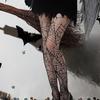 Damenstrumpfhosen Damen Schwarz Hoher Bund Strumpfhosen Halloween Bodystockings Netzstrumpfwaren Weihnachtsbekleidung Damen Sexy Strumpfhosen