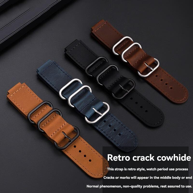 18mm Vintage Echte Leder Uhrenarmband für Casio AE-1200/AE-1300/AE-1500/SGW-300/SGW-400/W218H Schwarz & Braun Ersatzarmband