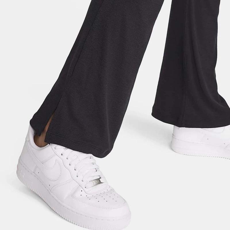 Nike Women's Slim Fit Ribbed Flared Leggings New Knitted Sports Pants Fq2114-010