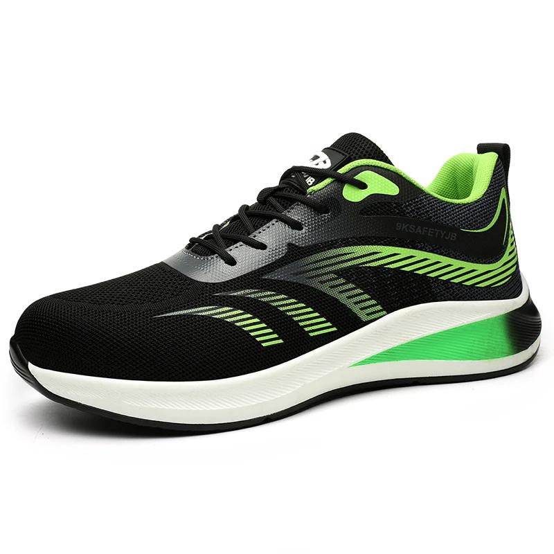 

New Fashion Men Safety Shoes Steel Toe Sneakers Lightweight Anti-Smash Anti-Puncture Man Breathable Work Safety Boots 38