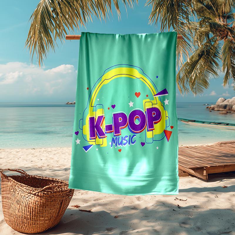 KPOP Fashion Beach Towel: Ideal for Summer Adventures Soft, absorbent and quick drying suitable for swimming and bathing