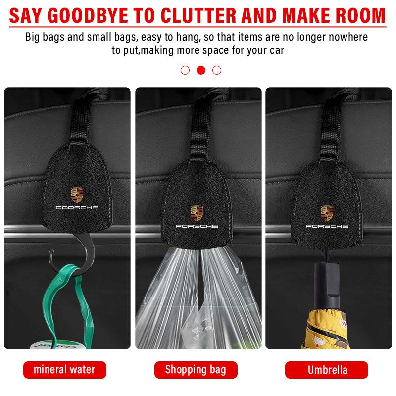 Auto Interior Organizers Hooks Car Back Seat Hook Headrest Hanger For Porsche Cayenne Panamera Macan Boxster 911 928 944 918 917