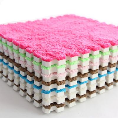 Viel weicher Plüsch-Kinderteppich, Babyspielmatte, Spielzeug, Eva-Schaum, Säuglingsentwicklungsmatte, Teppich, Puzzle-Interlock-Fußmatten, 30 x 30 cm