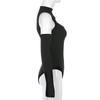 High Fashion Women’s Long-sleeved Bodysuit Solid Color Hollow Off-shoulder Half High Collar Jumpsuit