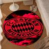 Football Club Neon Cityscape Round Rug for Livingroom,Bedroom, Palyroom, Chair Rug, Area rug, Circle Carpet, Large Size Fan Christmas gift