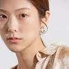 Natural Texture Hoop Earring Small Gold