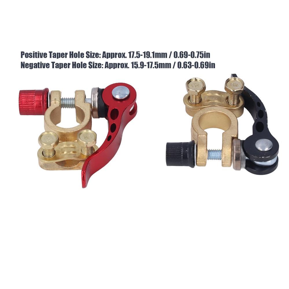 2pcs Disconnect Function Battery Terminal Clamp Connectors Quick Disconnect Clamps Automobile Use