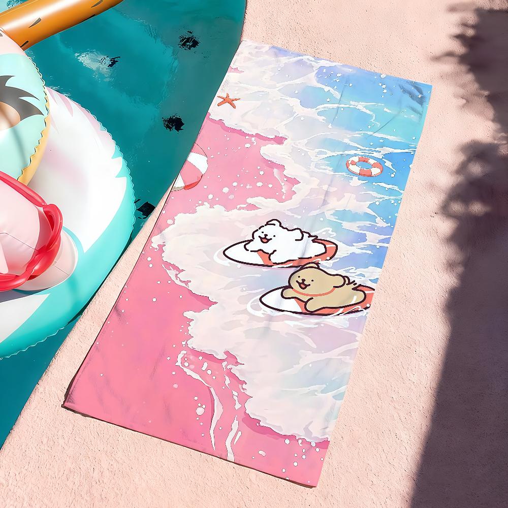Line Dog M-maltese Funny Beach Towel For Beaches Yoga Studios Gyms Hot Springs Swimming Pools And Picnics