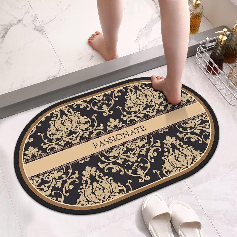Bathroom Floor Mat Soft Diatom Mud Toilet Water-absorbing Non-slip Foot Mat Toilet Entry Door Mat Quick Drying Mat