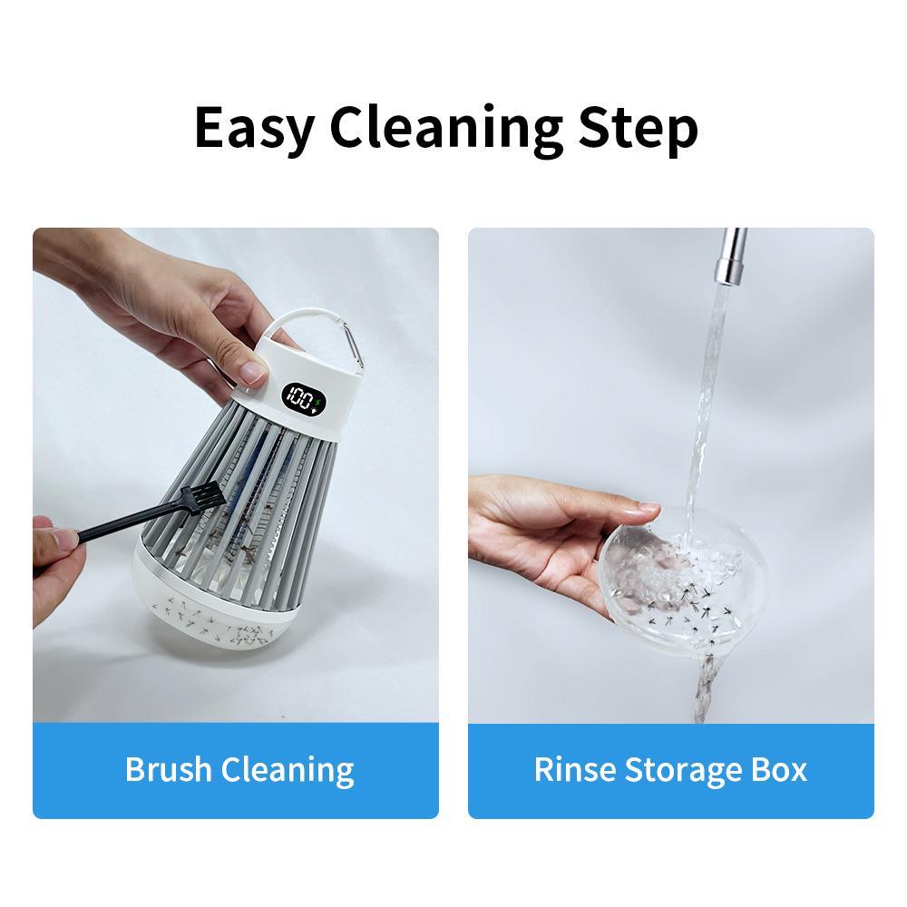 Lampe anti-moustiques silencieuse à double fonction 2024 pour le camping intérieur et extérieur