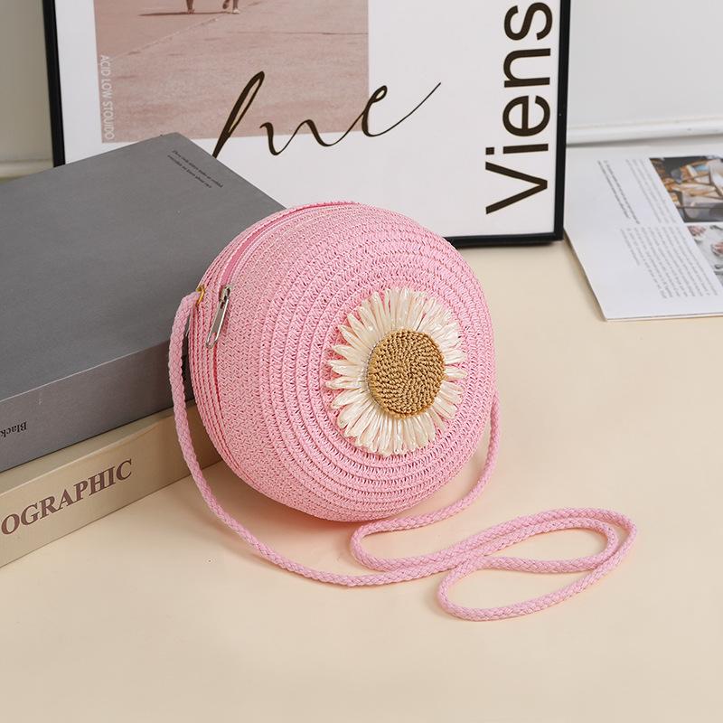 Rustic Raffia Straw Bag Woven Phone Bag Crossbody Female,Beach Straw Small Bag Holiday Style