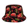 Custom Lightning McQueen Cars Bucket Hat for Unisex Women Printed Cartoon Summer Travel Beach Outdoor Camping Cap