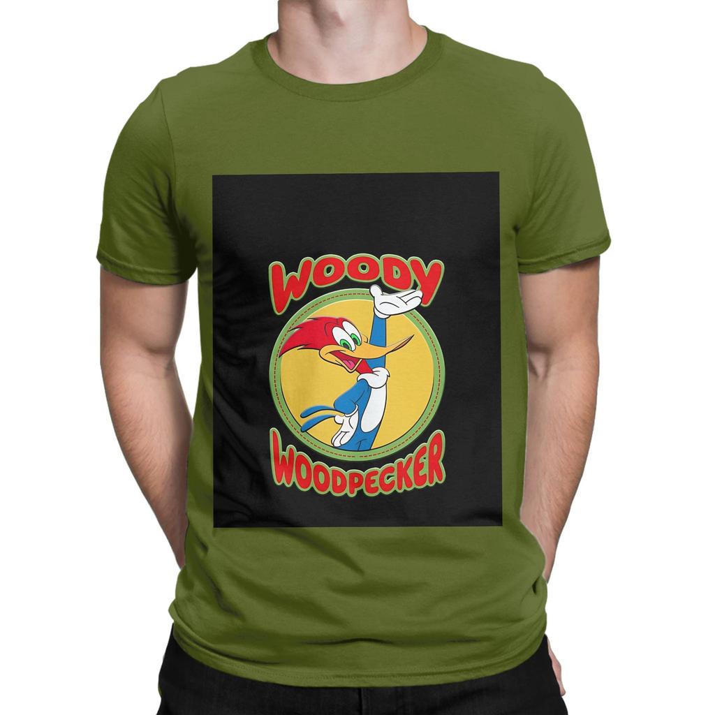 Woody Woodpecker Art Poster Funny 100 Cotton Tshirt Woody Woodpecker Tops Tees For Unisex