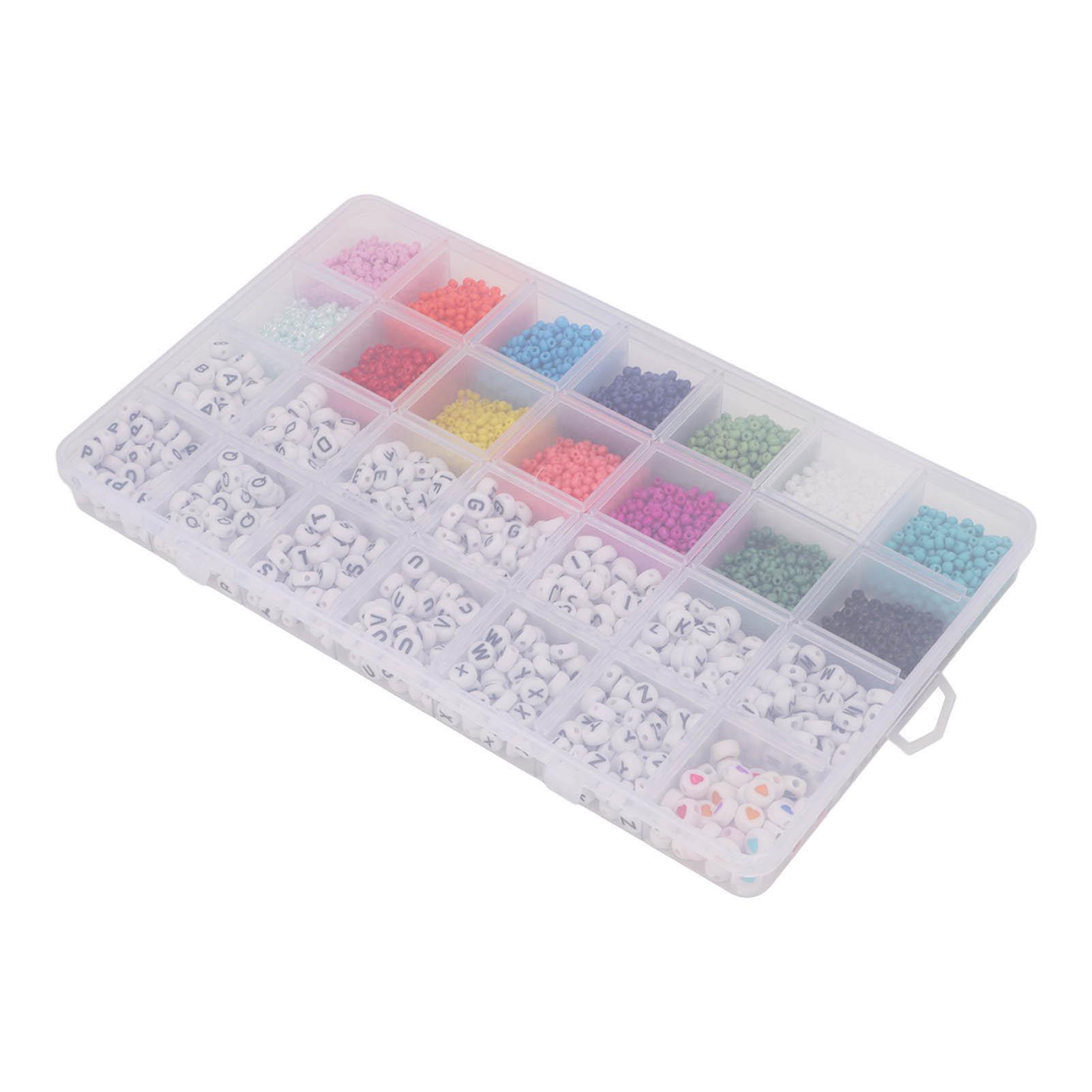 

6303PCS Бусины с буквами с ящиком для хранения Упражнение на координацию рук и глаз Производство DIY Пластик