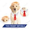 Funny Pet Dog Wig & Tie Set for Festival Cosplay