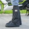 Rain Shoe Protectors 1 Pair Waterproof Covers, Reusable Boot Cover Anti-slip Covers with Side Zipper, Reflector, Anti-Slip for Men Women Large Opening