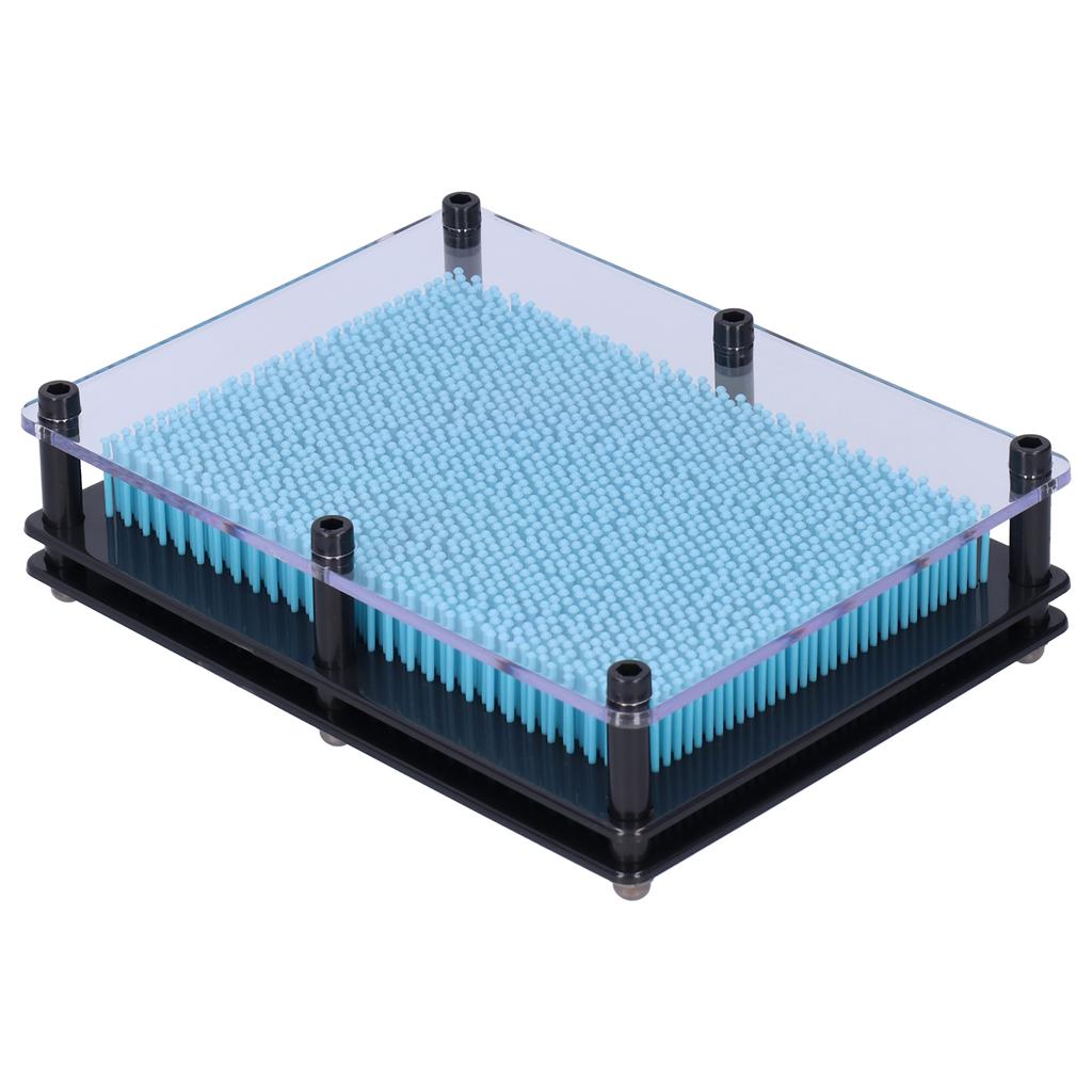 Pin Art Toy 3D Plastic Hand Print Model Cloning Colorful Changeable Kids Creative Gift LLight Blue