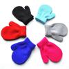 Fashion Childrens Kids Thickening Warm Knitted Gloves Winter Glove Candy Color Full Finger Mittens