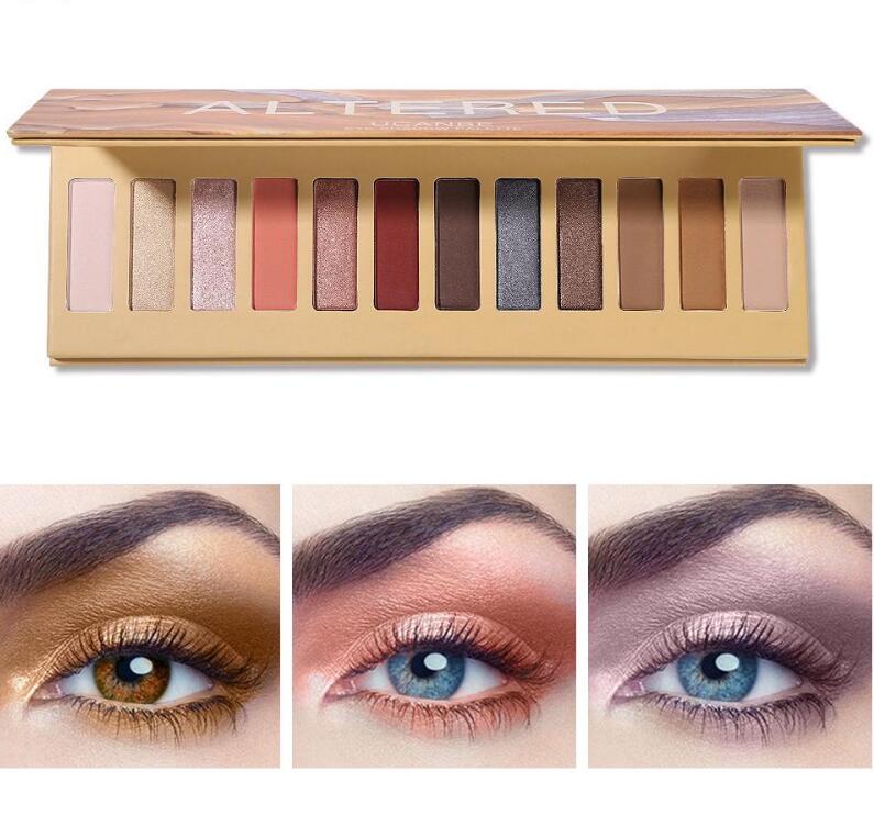 Палетка теней для век 12 цветов, глиттер, матовые, шиммерные, пудра, нюдовый набор для макияжа
