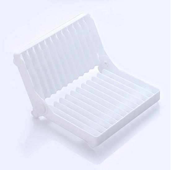 

Foldable Dish and Bowl Organizer with Drying Rack белый