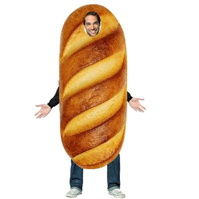 Adult Unisex Men Wumen Loaf of Bread Food Costume Fancy Dress Cosplay Halloween Party Outfit