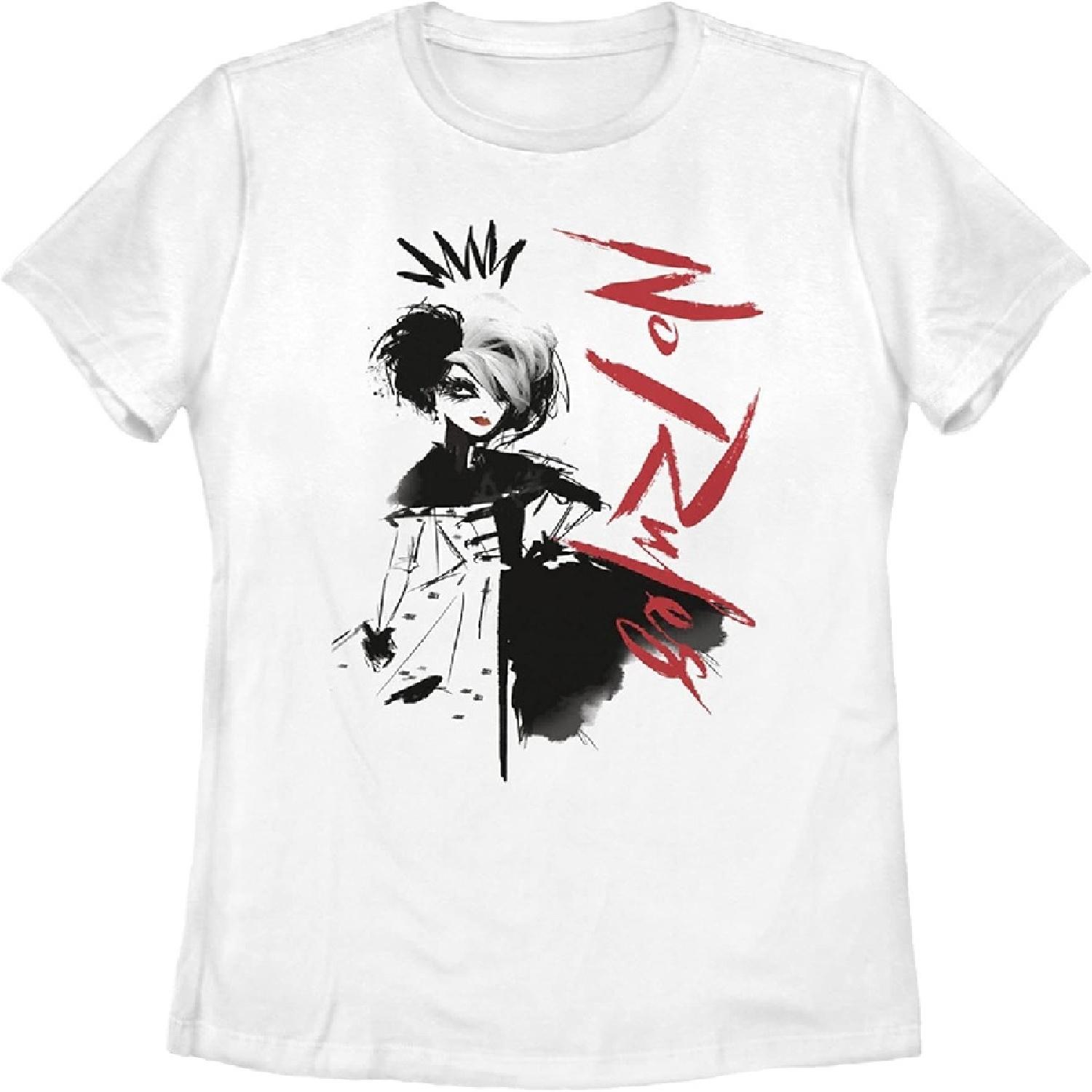 Fifth Sun Women s Cruella No Rules Fashion Sketch T-Shirt XXXXXL белый