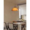Vintage Brown Pendant Lamp Bauhaus Orange Pendant Light French Retro Dining Table Hanging Lamp Cafe LED Adjustable Chandelier