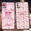 Phone Case For Oneplus 13R 12R 13 12 10T 10R Nord N100 N200 N10 10 9 9R 9RT CE 2 Z Pro Soft TPU Cover Bow-Knot Pink Bow Pattern