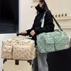 Borsa da viaggio capiente con stampa di fragole e scomparti multipli - Nylon resistente, casual, per palestra e viaggi, manici rinforzati e cerniere sicure