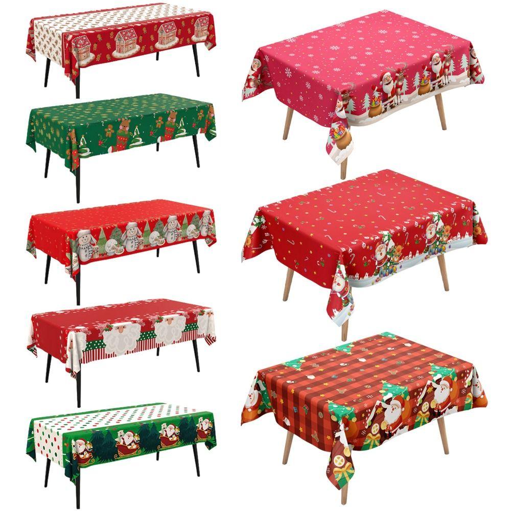 Disposable Christmas Tablecloth Bronzing Table Cover Disposable Tablecloths  New Year Party
