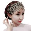 4 Colors Ethnic Women Muslim Solid Color Simple Pullover Lace Breathable Eco-Friendly Headscarf Hat Turban Headwrap Headwear