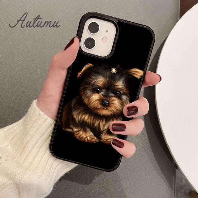 yorkshire terrier dog puppy Phone Case for iPhone 11 12 13 14 Pro Max mini X XR XS SE 2020 6S 7 8 Plus Samsung S21 S22 shell