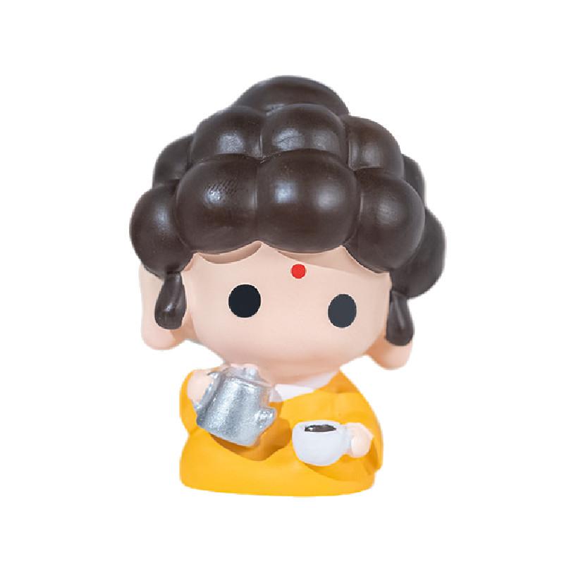 Buddha Cute Bubble Head Statue Ornament Cartoon Desktop Decor Bag Pendant Gift