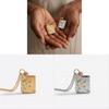 Vintage Book Necklace With Gold And Silver Star Moon Pendant For Women And Men