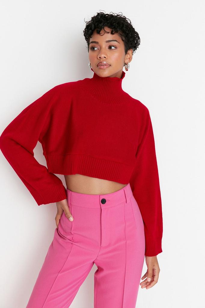 Women's Elegance Style Sweater Stone Super Crop Basic Knitwear Sweater