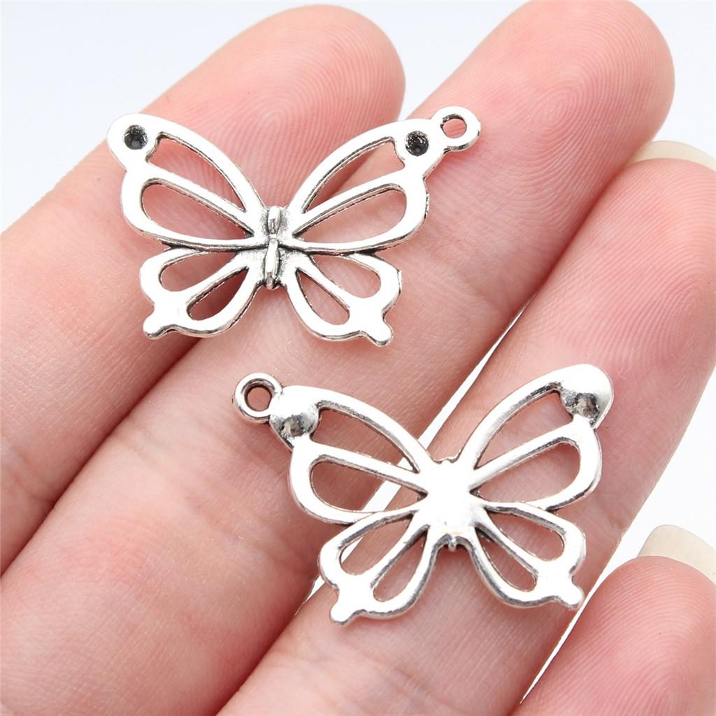 Charms Small Butterfly Pendants Wedding Jewelry Findings ZC114