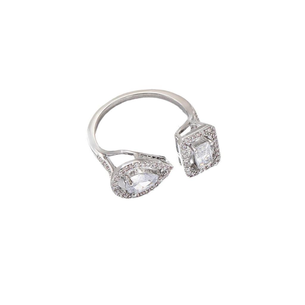 European-American Copper & AAA Zircon Geometric Women's Ring