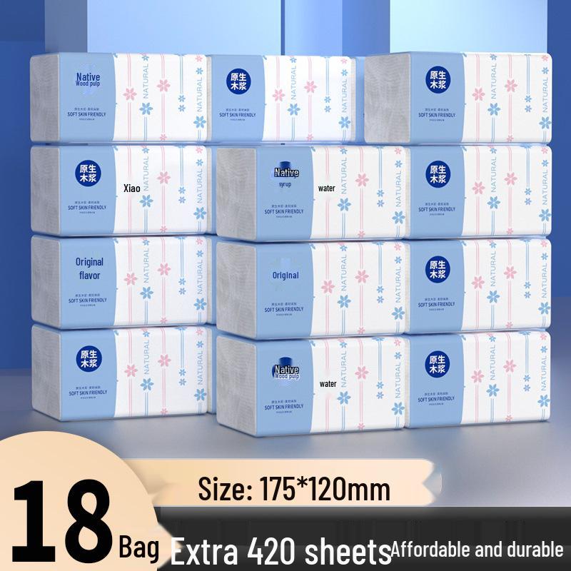 To Moxi Boxed Tissue Paper, 420 Sheets, 5-Ply, Large Pack, Napkin/Toilet Paper Replacement