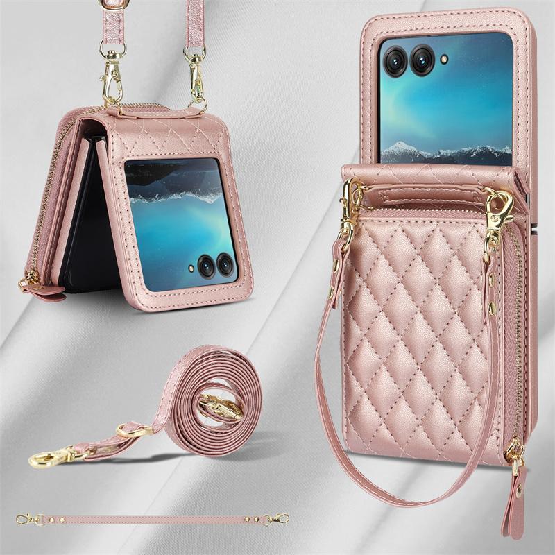 For Motorola Razr 50 Ultra Case Small Fragrance Crossbody Lanyard Skin Friendly Soft Leather Phone Bag Razr Plus 2026 Accessory