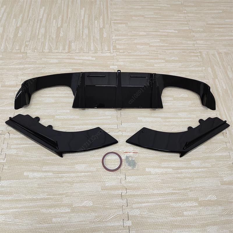 For BMW 2 Series F87 M2 M2C Coupe Competition 2016-2022 Car Rear Bumper Splitter Lip Diffuser V Style ABS Black Bodykits Tuning