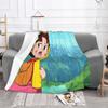 Heidi Ein Mädchen aus den Alpen Decke Fleece Ganzjahres niedlicher Cartoon Multifunktionale Weiche Kuscheldecke für Bettwäsche Schlafzimmer Bettüberwürfe