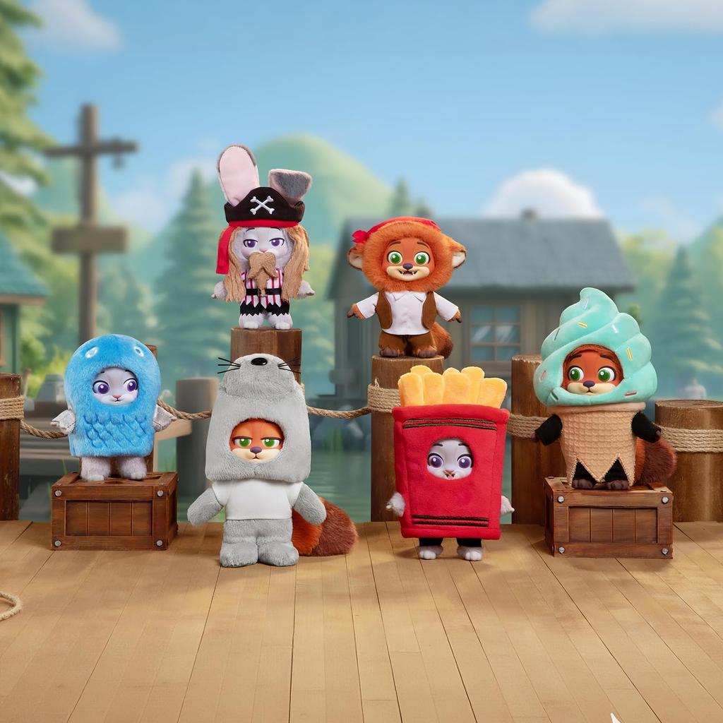 TOP TOY Disney Zootopia [Disguise] Plush Toy Series [1 Piece] Gachapon Blind Box Figure Plastic Model Premium Toy Zootopia Birthday Gift Zootopia