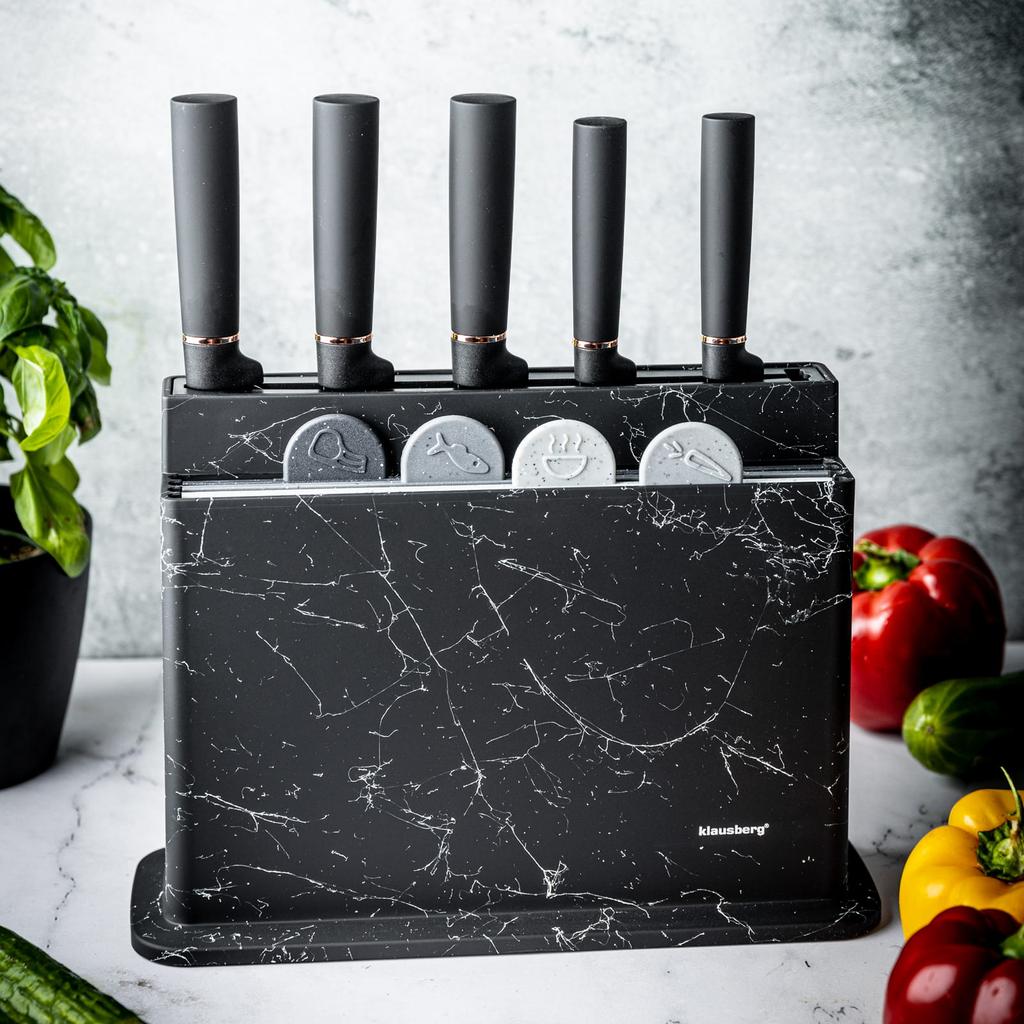 Zestaw noży kuchennych w bloku z deskami do krojeniaele KLAUSBERG KB-7834