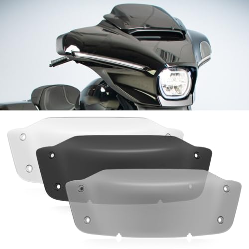 7" Front Windshield Fairing Windscreen Cover (Gray) for CVO Street Glide Touring (2023-2024) and CVO Street Glide FLHXSE (New Motorcycle) [Parallel Im