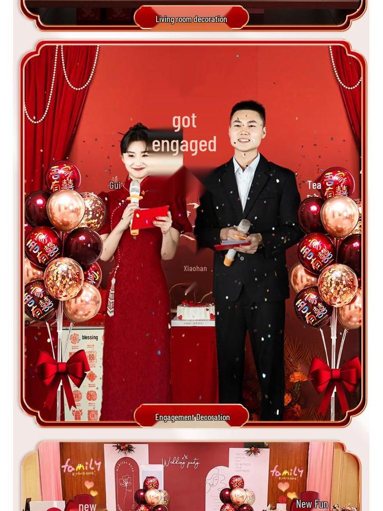 Wedding and Engagement Balloon Floor Decoration Set