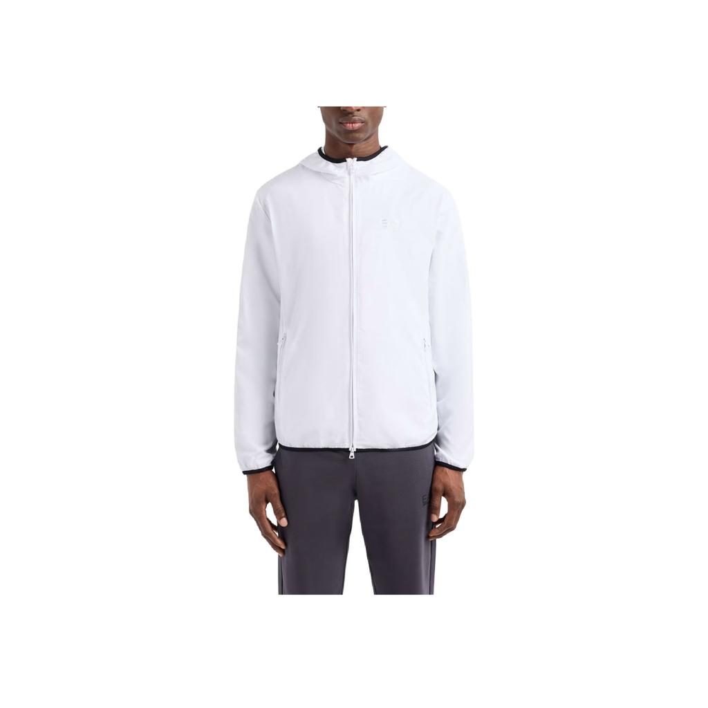 Emporio Armani EA7 SS25 Side Seam Insert Pocket Solid Jacket Men Jackets White 8NPB22-PNGRZ-U0002